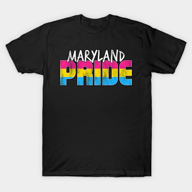 Maryland Pride Pansexual Flag T-Shirt by wheedesign